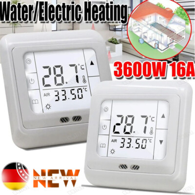 16A Touchscreen Digital Thermostat Fußbodenheizung Raumthermostat Programmierbar
