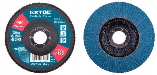 Zirkon FäCherscheibe Lamellenscheibe Schleifscheibe Zirkonscheibe 125Mm K80-image