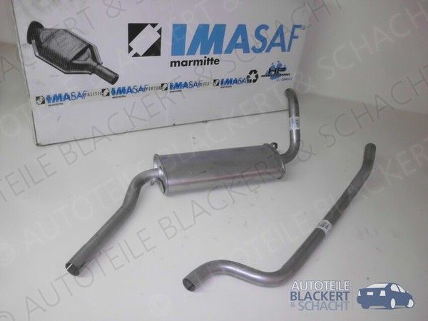 Imasaf Auspuffset Mitteltopf+Endrohr für Audi 80 1.6 55KW (81,85,B2) 1984-3/1986-image