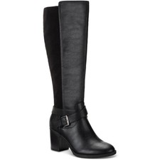 Style Co. Womens Hazell Tall Block Heel Knee-High Boots Black 10M