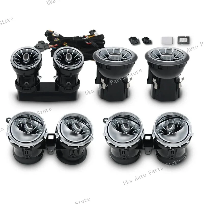 8PCS Ambient Light Air Condition Vent For Mercedes Benz E Class W213 E300 E260 - Image 2 of 4