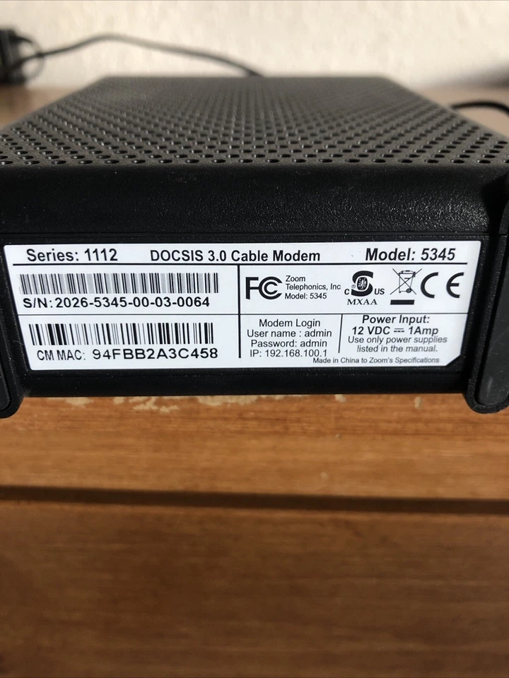 Zoom Cable Modem Model 5345 - Image 2 of 3