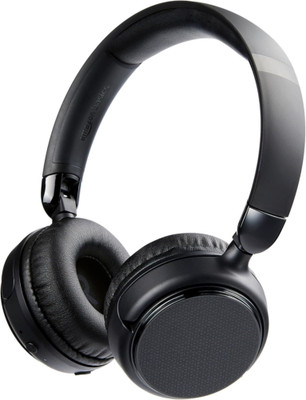 Amazon Basics Bluetooth Headphones with Microphone, Wireless, On Ear, Black