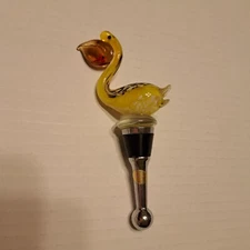 Pelican Bottle Stopper, LS Arts Blown Glass Wine Bottle Stoppers