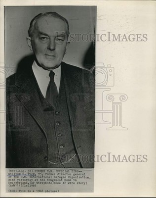 1948 Press Photo William Tuck, former UN International Refugee Organization