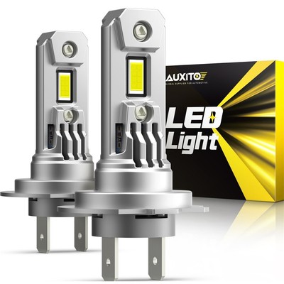 AUXITO Upgraded H7 Headlight LED Bulb 130W 600% Brighter 6500K Noiseless Q16 EAW