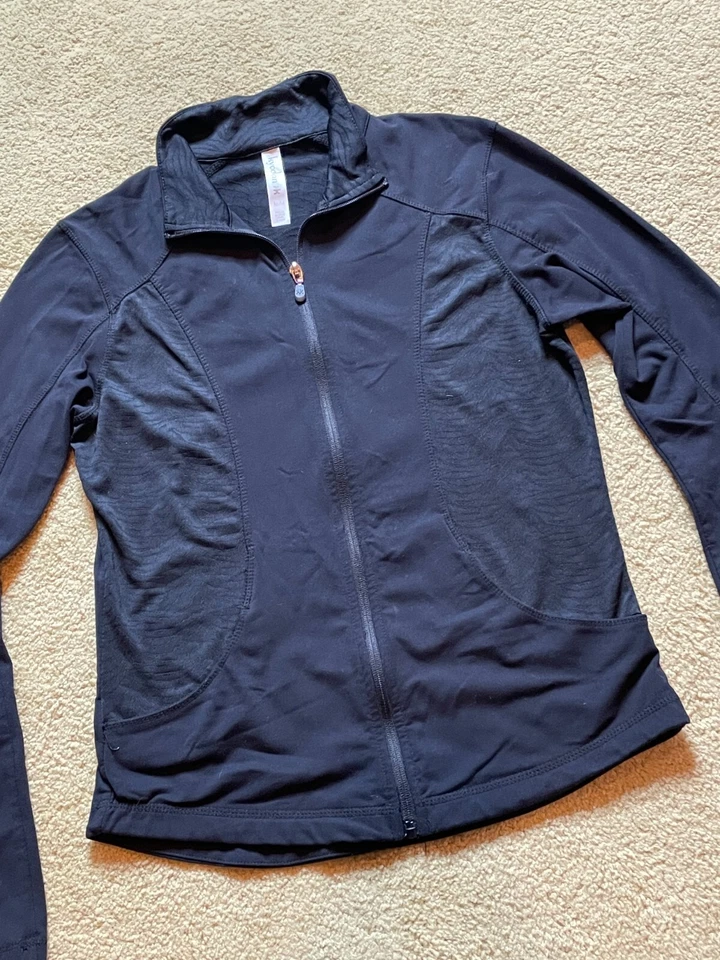 Women's Kyodan Slim Fit Full Zip Track Running Workout Gym Yoga Jacket Black M - Image 2 of 4