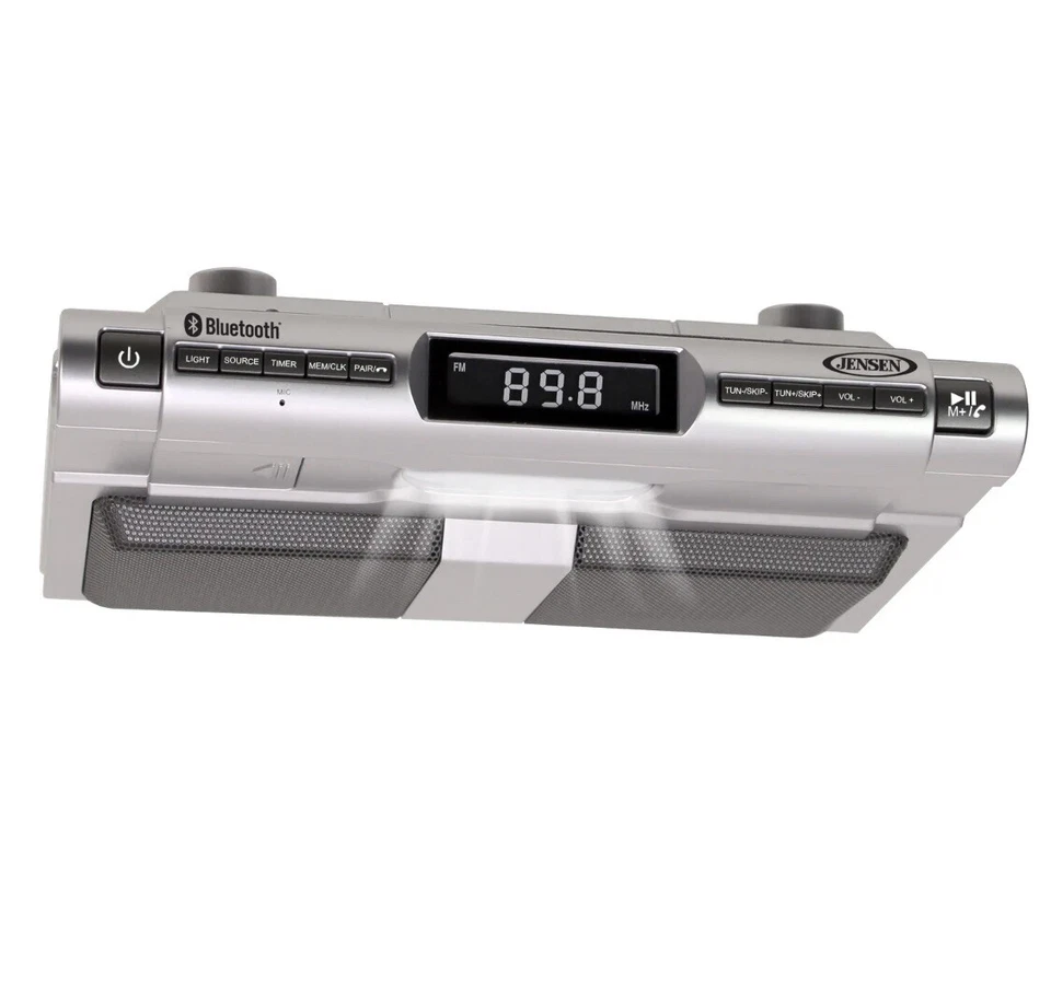 Jensen Under Cabinet Player Radio Bluetooth Stereo Kitchen Music System - Image 3 of 4