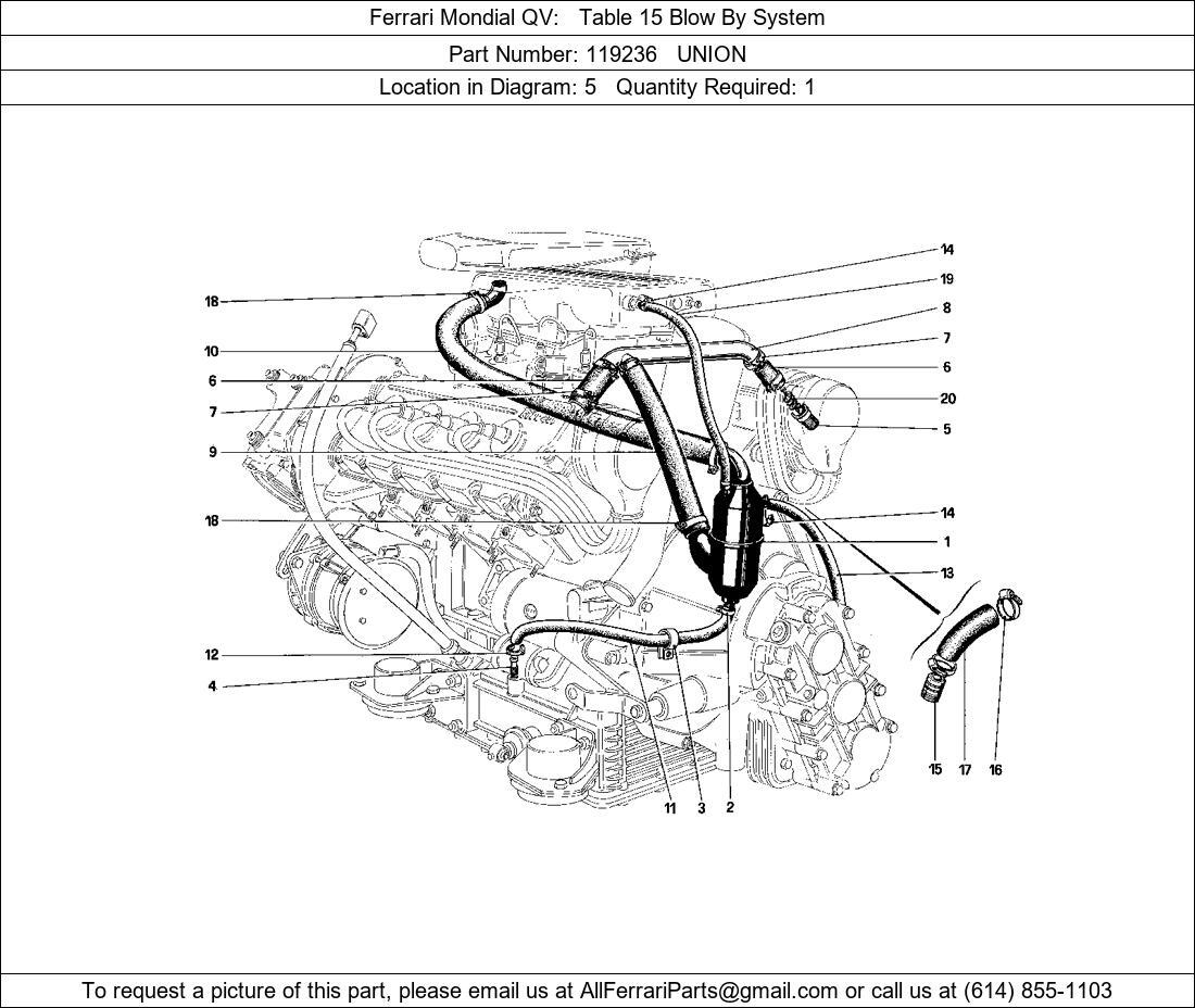 Ferrari Part 119236 Oil Breather Union | eBay