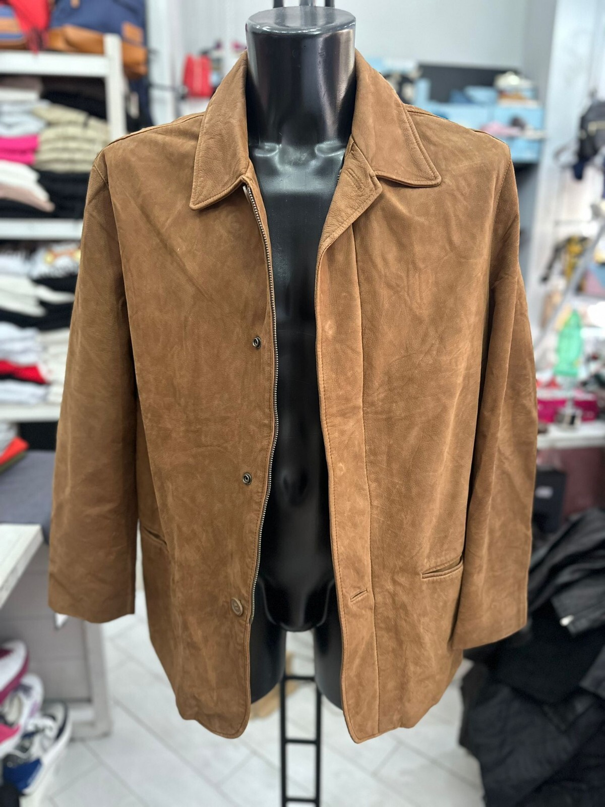 Barisal Mens Brown Leather Jacket Size 50 LLV748