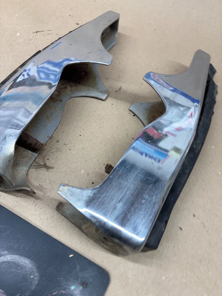 Ford F150 F250 F350 1973 1978 1979 protectores de parachoques parachoques OEM cromo y goma Foto 2 de 4