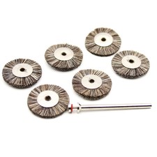 6x Brosse Ziegenhaarbürsten Poils 25mm pour Dremel Proxxon Frotteur Accessoire
