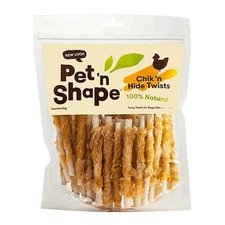 Pet 'n Shape 100% Natural Chicken Hide Twists Regular - 50 Pack - (5" Chews)