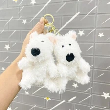 Cute Puppy Stuffed Animal Keychain Backpack Pendant Schoolbag Gift