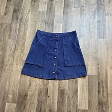Ethereal by Paper Crane Denim Mini Skirt Size Small Button Front