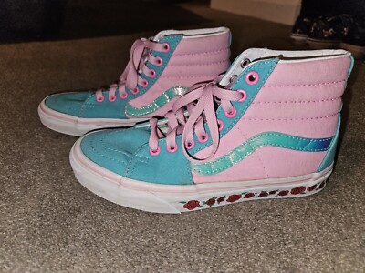 High Top Vans Pink Blau Vans Sk8-Hi Women's Size Shoes High Top