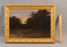 Antique Signed ELLEN GIFFORD NORTHERN Tonalist Sunset Landscape Oil Painting, NR