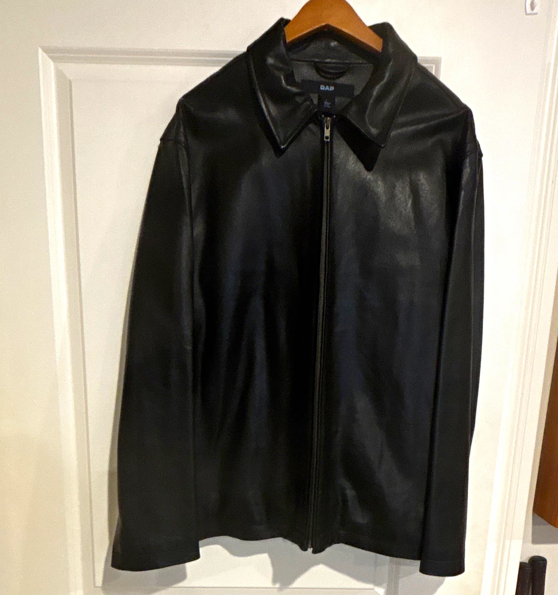25+ Gap Black Leather Outer Shell Coats, Jackets & Vests for Men