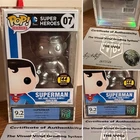 Funko Pop Heroes #07 Superman Silver Hot Topic Employee 144 Pieces VVGS graded
