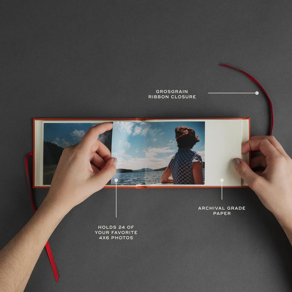 Álbum de fotos pequeño Noci 4x6, con capacidad para 24 fotos, ideal para bodas y libro para bebés... Foto 3 de 4