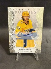 2025-26 Upper Deck Artifacts Ozzy Wiesblatt Gold Material Auto /199 Predators