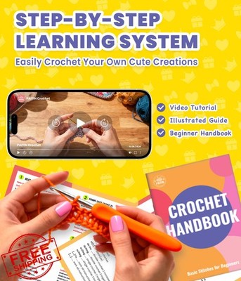 PAITIN Crochet Kit Beginners DIY Yarn Craft Art Adults Video Tutorial