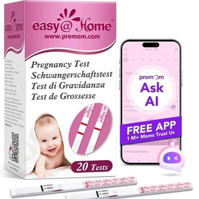 Easy Home 20 x Pregnancy Test Early Test 10 Miu/Ml - Sensitive and Quick-