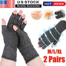 2 Pairs Arthritis Compression Gloves Medical Arthritis Pain Relief Hand Support