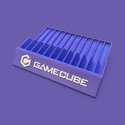   3D Printed Nintendo GameCube Game Case Display Stand   Holds 12 Games