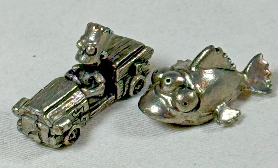 Lot Of 6 The Simpsons Monopoly 2001 Replacement Piece Tokens Parts Pewter Set - Image 4 of 4