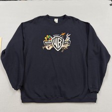 Vintage Warner Bros Studio Store Sweatshirt Mens XL Blue Pullover Looney Tunes
