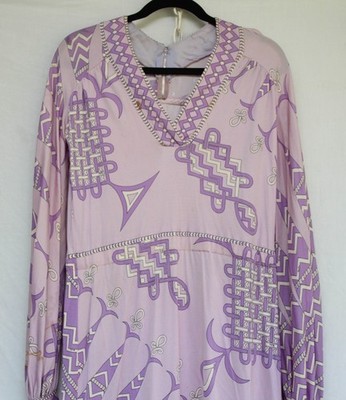 Vintage EMILIO PUCCI 100% Silk Purple Dress Size 6 | eBay