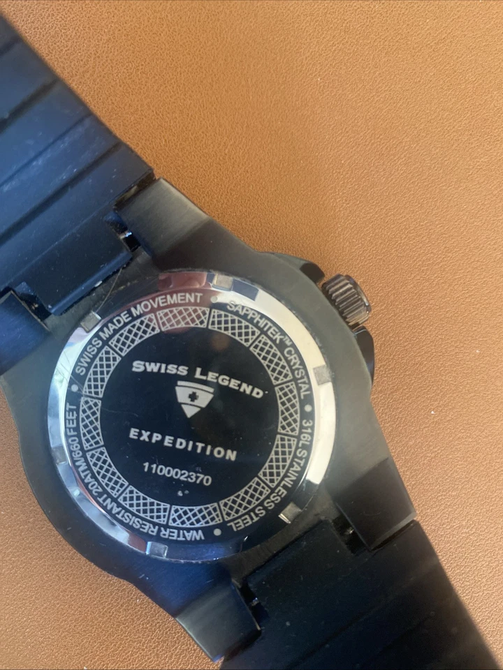 Swiss Legend Expedition 200M Yellow Dial Needs Battery And Stem Is Stuck - Image 4 of 4