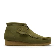 Clarks Wallabee Boot 26185642 Mens Green Suede Lace Up Chukkas Boots 8