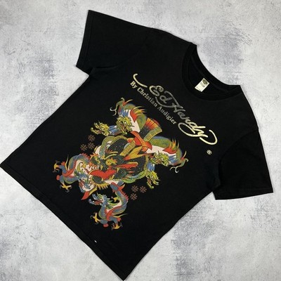 Vintage Ed Hardy By Christian Audigier Y2K Dragon Tattoo T-Shirt 2000 s Size M
