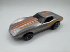 Vintage 1975 Hot Wheels Flying Colors Silver Metallic Corvette Stingray SLB6