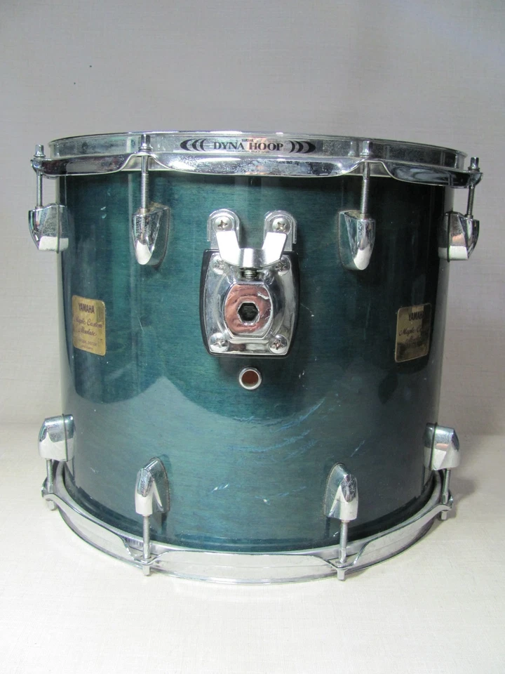 TAMBOR TOM ABSOLUTO PERSONALIZADO DE ARCE YAMAHA ATT1014 14”x12” DE COLECCIÓN AZUL MARINO JAPÓN Foto 3 de 4