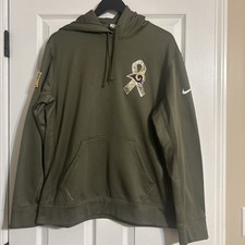 Nike Los Angeles Rams Salute to Service Pullover Hoodie Sz L