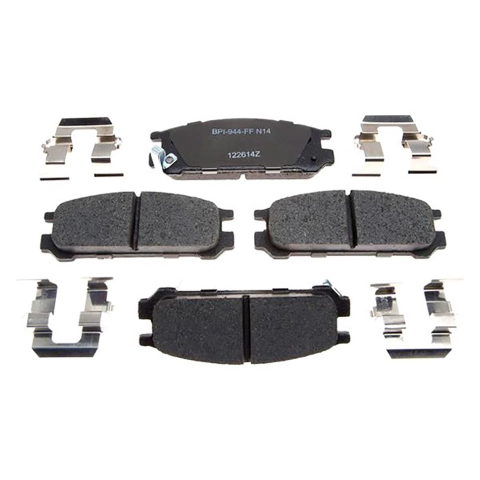 Kit de rotores de freno traseros + pastillas metálicas y herrajes para Subaru Legacy 1990-1998 Foto 2 de 4