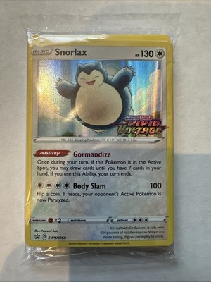 Pokemon TCG Sword and Shield Vivid Voltage Promo Pack Sealed New Snorlax Holo!