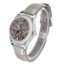 Patek Philippe Annual Calendar White Gold MOP Diamond Mens Watch 4936 4