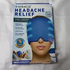 Miracle Headache Relief Cooling&Compression, OneSize Compression Wrap Hot & Cold