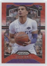 2019-20 Panini Prizm Rookie Ruby Wave Prizm Justin James #295 Rookie RC 02v3