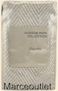 Hudson Park Palermo 100% Cotton Yarn Dye STANDARD Pillowshams Silver