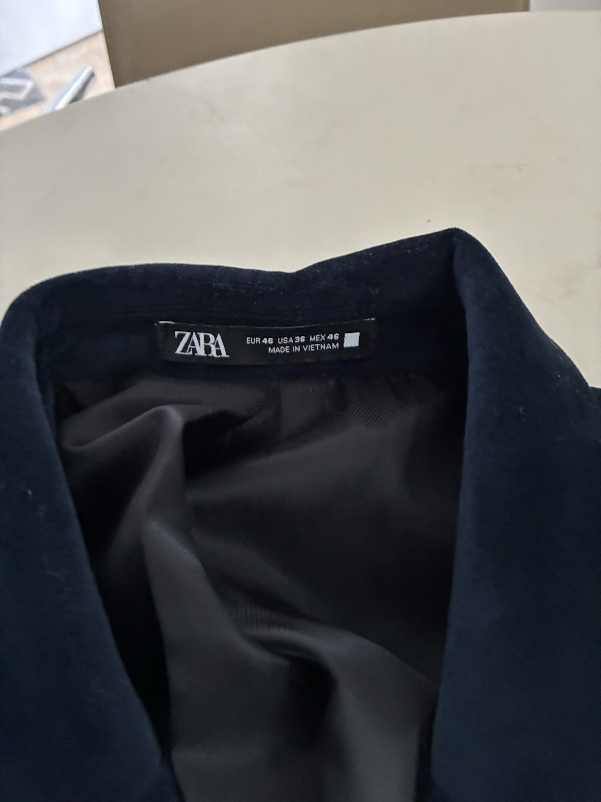 Blue Velvet Zara Men’s Blazer 36 2 button Jacket image 3