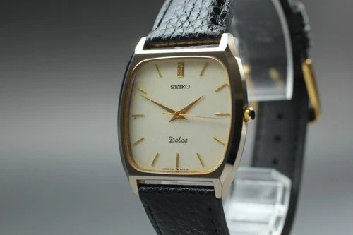 [Exc+5] Vintage 1987 Seiko Dolce 7741-5100 White Quartz Men's Watch from JAPAN