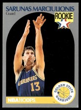1990-91 Hoops Sarunas Marciulionis Rookie Golden State Warriors #115