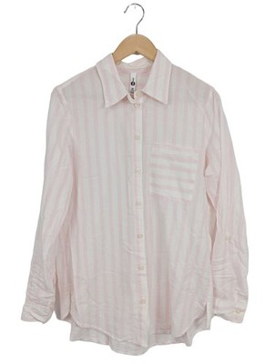 EVER ME Hemd-Bluse Damen Bluse Gr. DE 38 weiß-pink Casual-Look