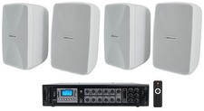 Rockville 70v Commercial/Restaurant Amplifier/Bluetooth Receiver 4 4" Speakers