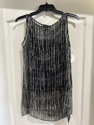 Nuova tunica Eileen Fisher senza maniche 2 pezzi top XS seta - Foto 5 di 9